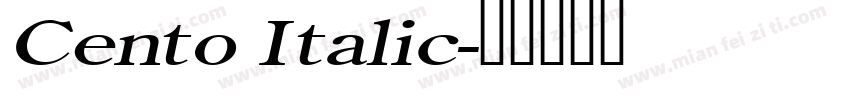 Cento Italic字体转换